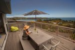 Waiheke Bayview Retreat: Deck of Oneroa holiday house Waiheke Island
