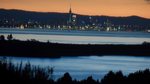 Waiheke Windmill Cottage: City lights
