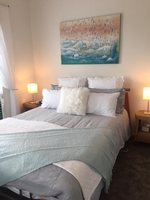 Waiheke Beach Barn: Master bedroom of Rocky Bay holiday house