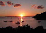 Waiheke Beach Barn: Sunset  over Rocky bay