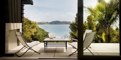 Waiheke Tui Glen: Outdoor fireplace